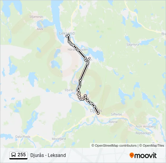 255 Bus Line Map