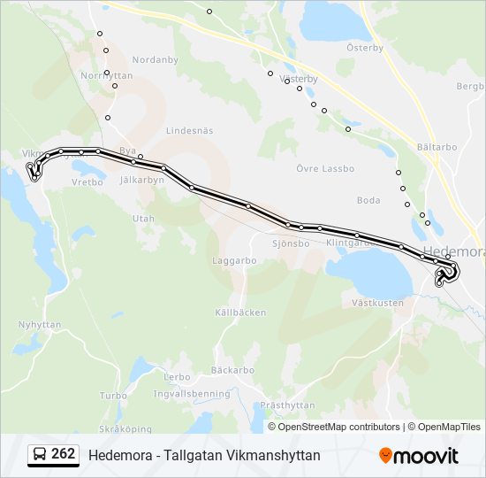 262 bus Line Map