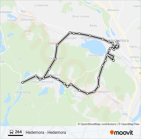 264 bus Line Map