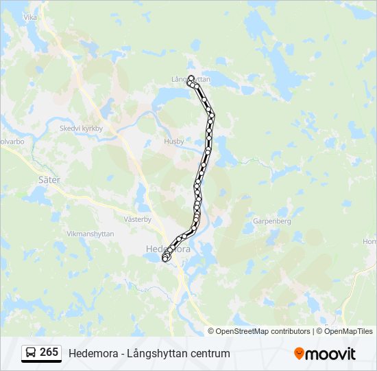 265 bus Line Map