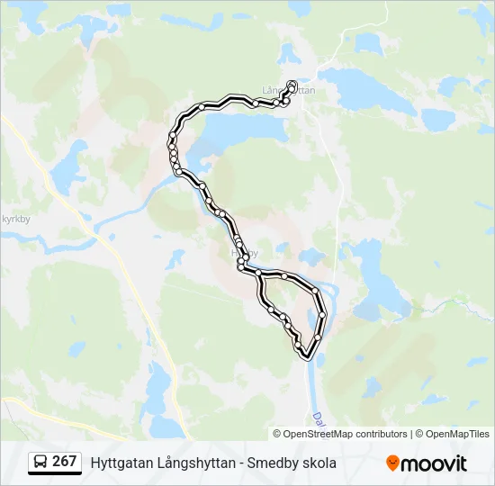 267 Bus Line Map