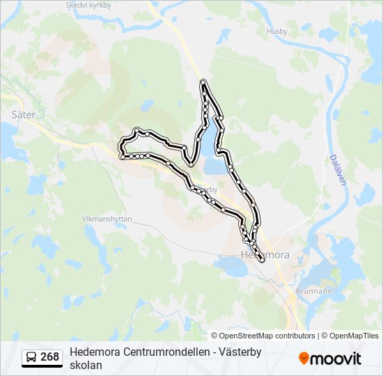 268 bus Line Map