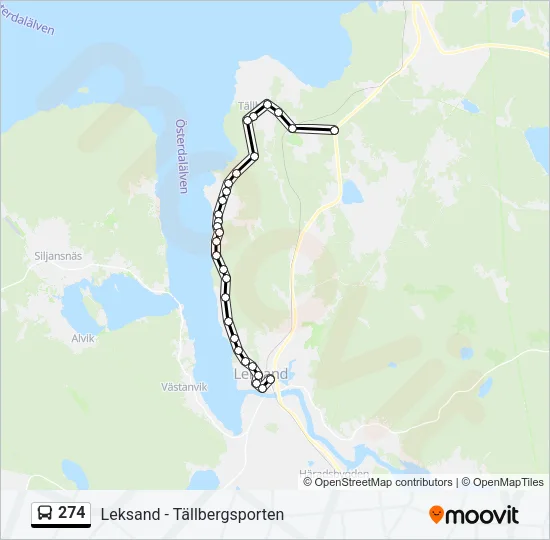274 Bus Line Map