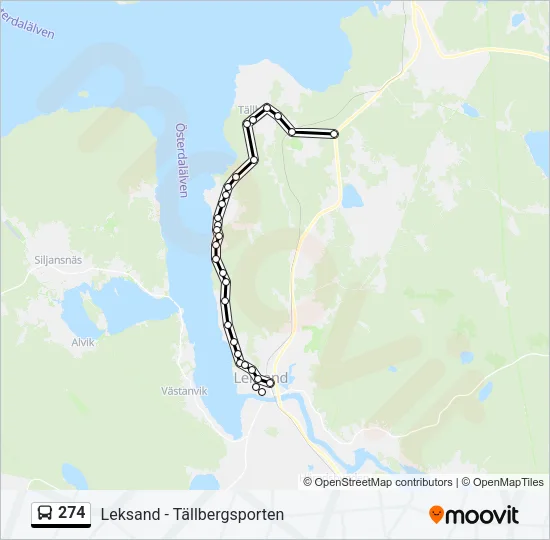 274 Bus Line Map