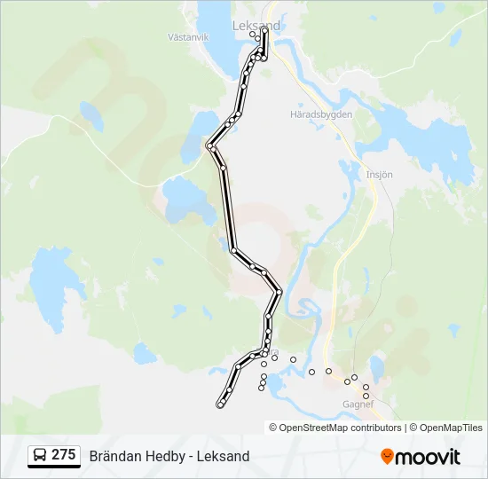 275 Bus Line Map