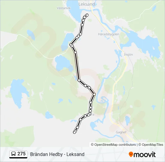275 Bus Line Map