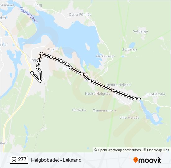 277 bus Line Map