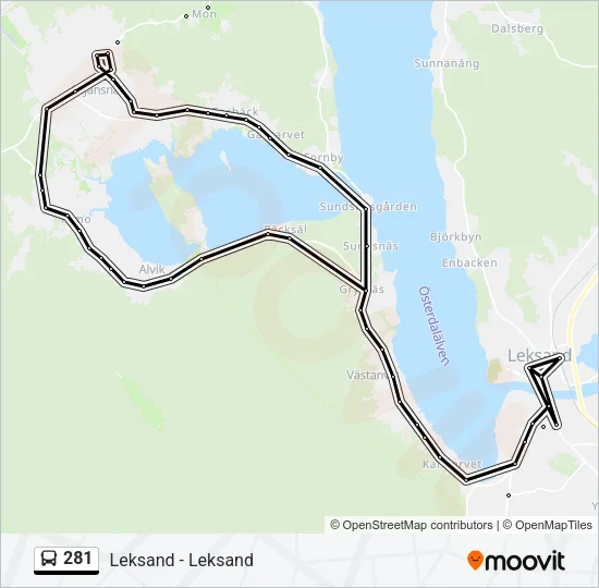 281 Bus Line Map