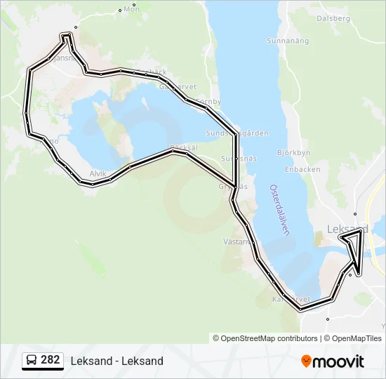 282 Bus Line Map
