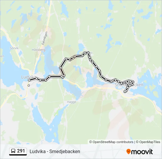 291 Bus Line Map