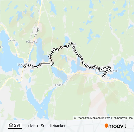 291 Bus Line Map