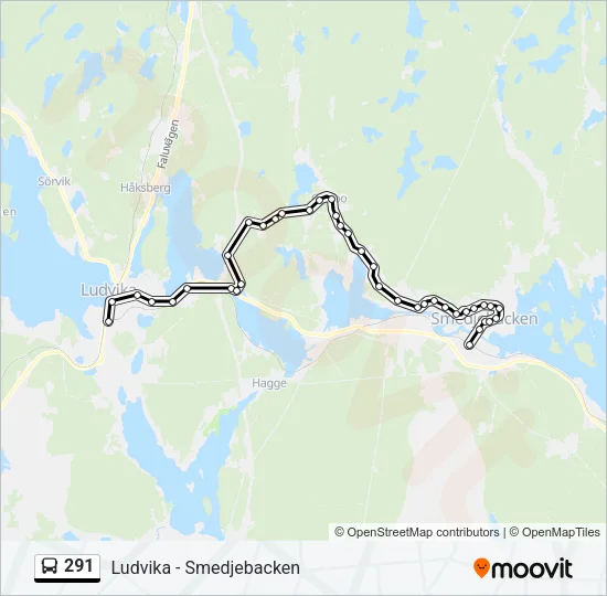 291 Bus Line Map