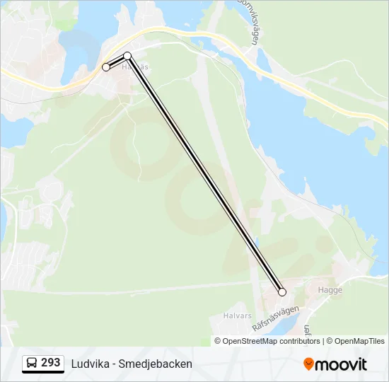 293 Bus Line Map