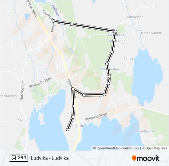 294 bus Line Map