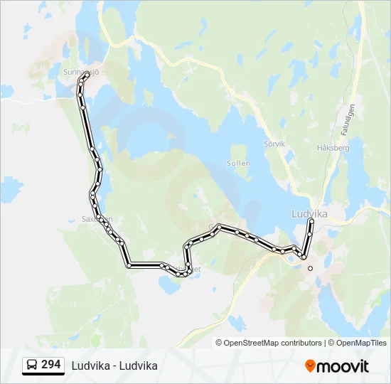 294 Bus Line Map