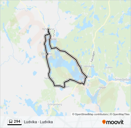 294 Bus Line Map