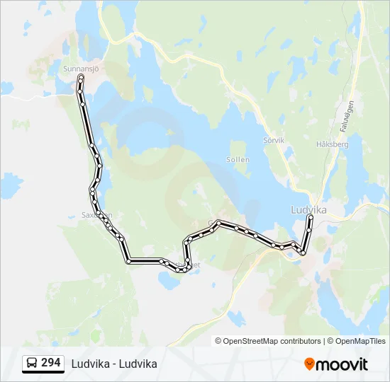 294 Bus Line Map