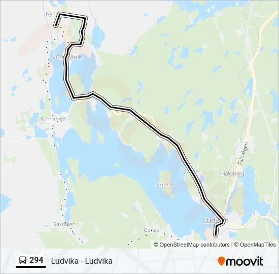 294 Bus Line Map