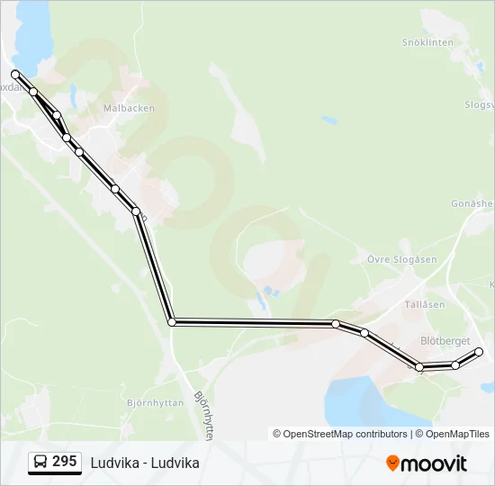 295 Bus Line Map