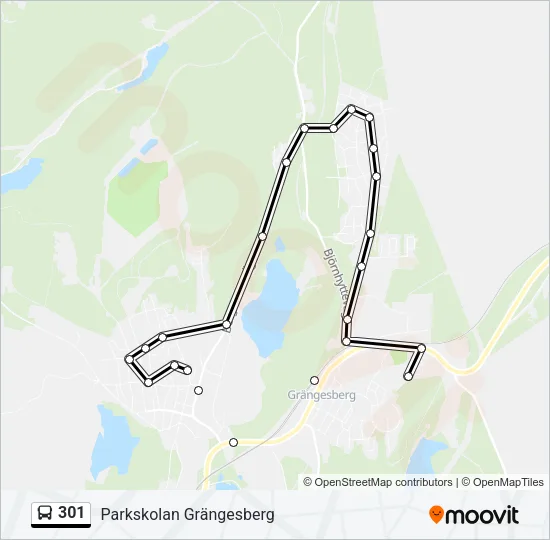 301 Bus Line Map
