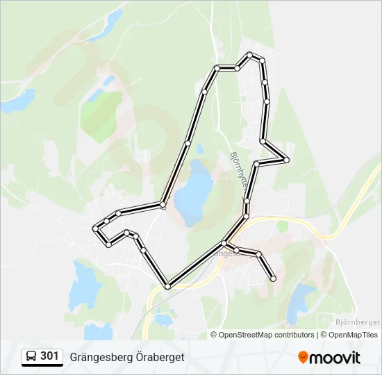 301 Bus Line Map