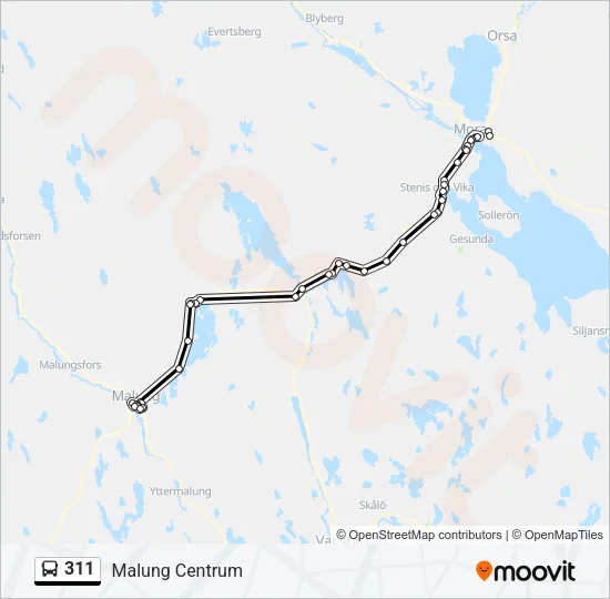 311 Bus Line Map