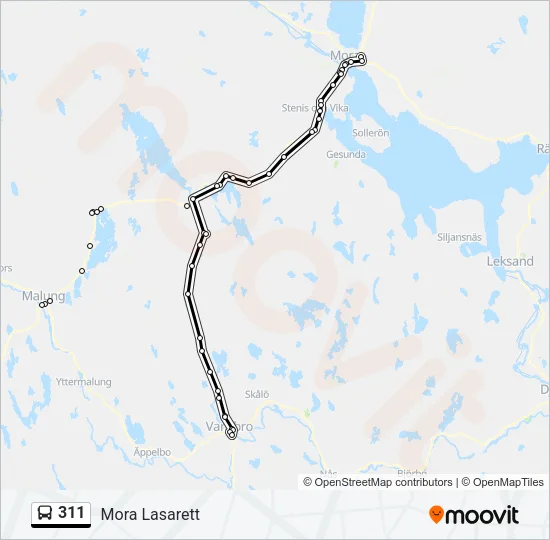 311 Bus Line Map