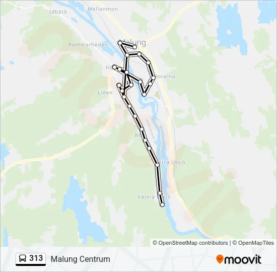 313 Bus Line Map