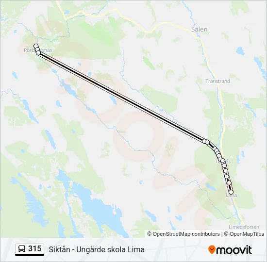 315 Bus Line Map