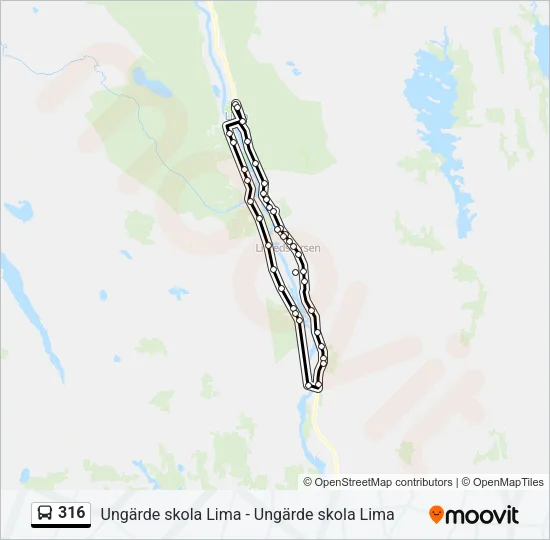 316 Bus Line Map
