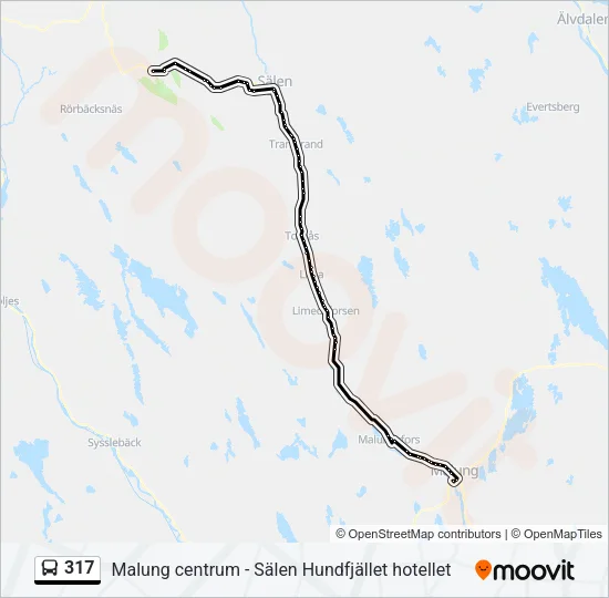317 Bus Line Map