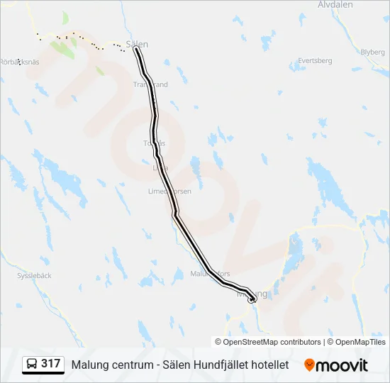 317 Bus Line Map
