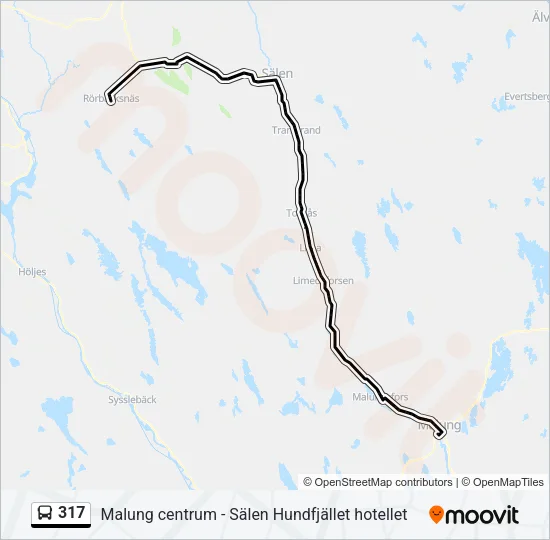 317 Bus Line Map