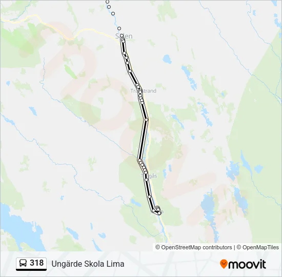 318 Bus Line Map