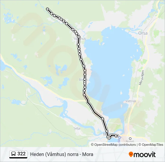322 Bus Line Map