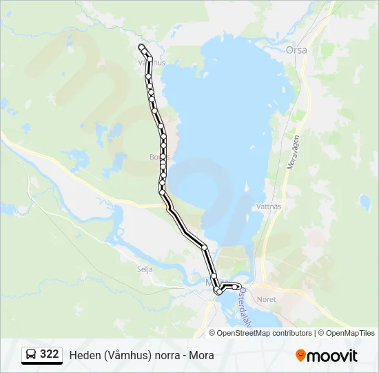 322 Bus Line Map