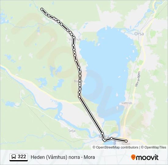 322 Bus Line Map