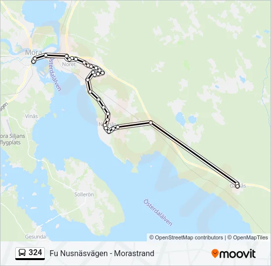 324 Bus Line Map