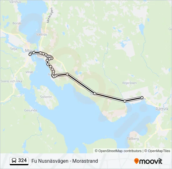324 Bus Line Map