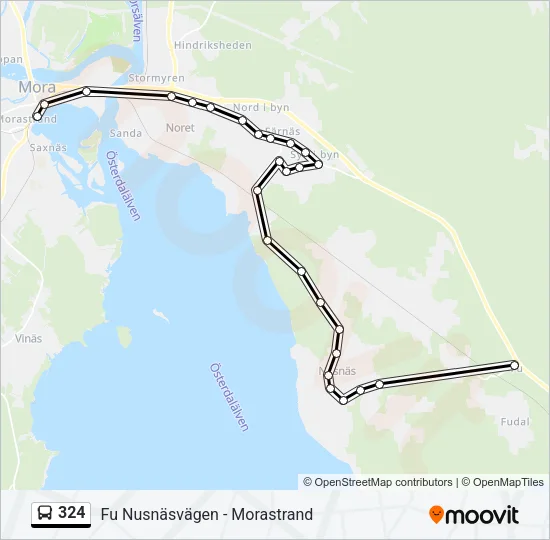 324 Bus Line Map