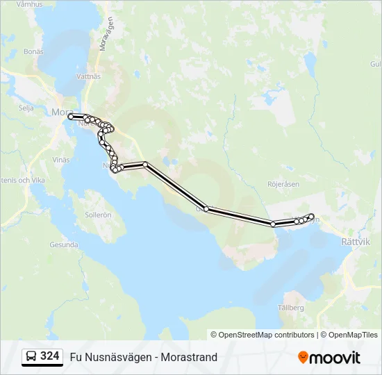 324 Bus Line Map