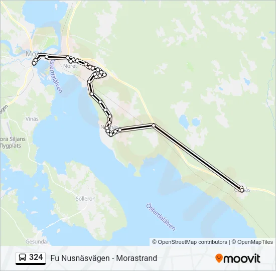324 Bus Line Map