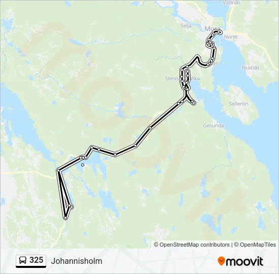 325 Bus Line Map
