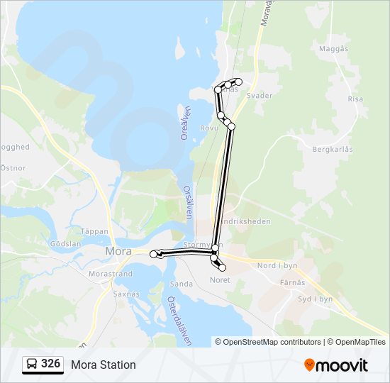 326 bus Line Map