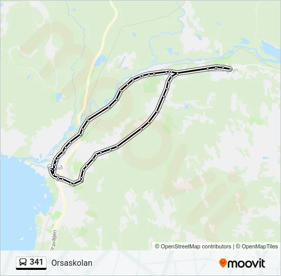 341 Bus Line Map