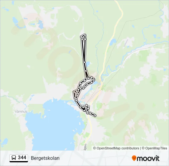 344 Bus Line Map