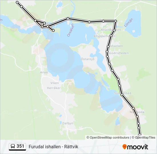 351 Bus Line Map