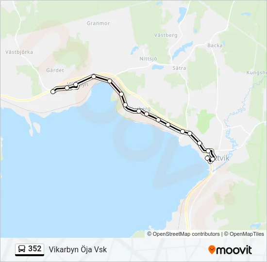 352 Bus Line Map