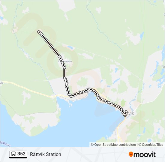 352 bus Line Map