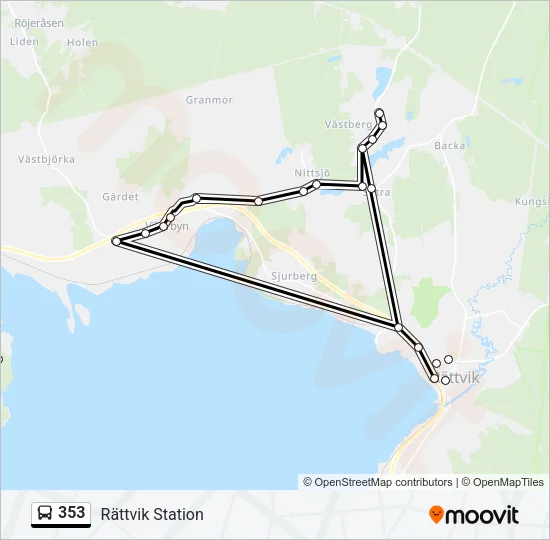 353 Bus Line Map